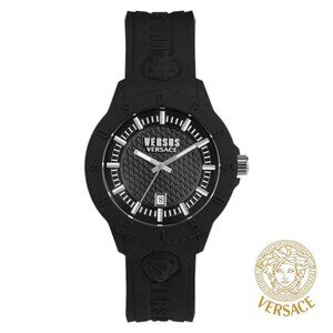 Versace Versus Collection Silicone Sport Watch- Black - Unisex